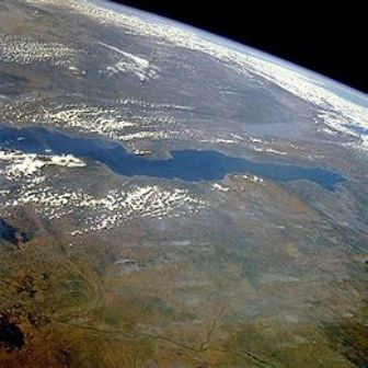 Lago Tanganica Vista satellitare