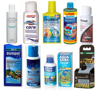 Boccette di biocondizionatore di diverse marche