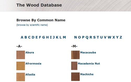 Wood Database Home