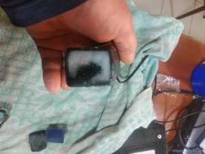 Spugna con perlon all'interno del filtro