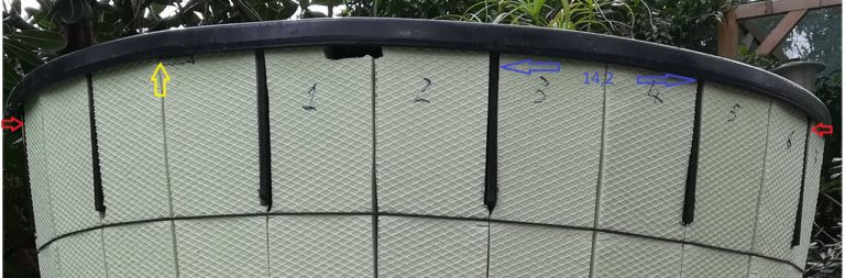 Rilevazione delle misure del pond da coibentare Rilevazione delle misure del pond da coibentare