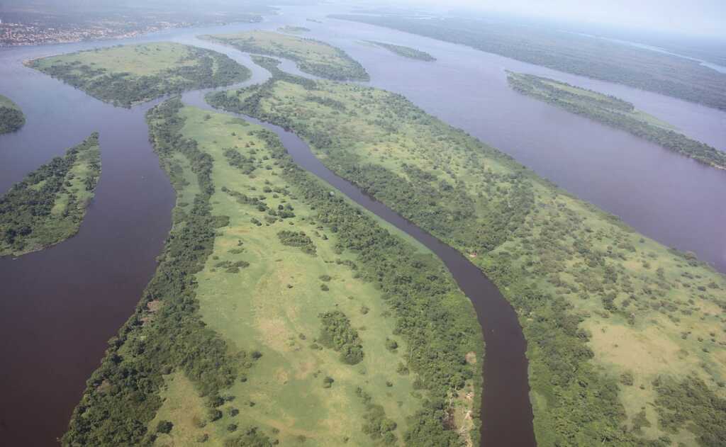 Immagine aerea fiume Congo